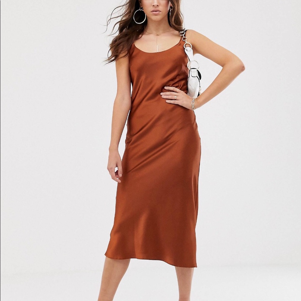 Asos satin slip dress